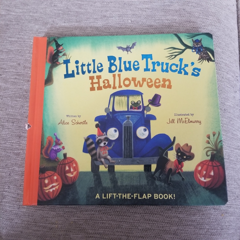 Little Blue Truck Halloween Lift A Flap Board Book Children's *with Flaw